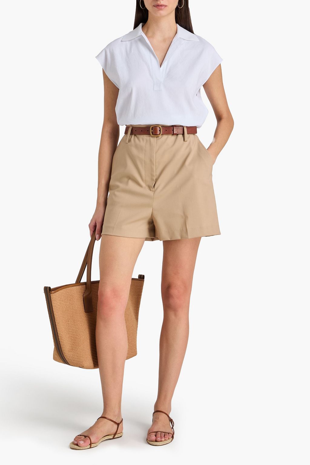 VINCE. بلوزة من مزيج الكتّان