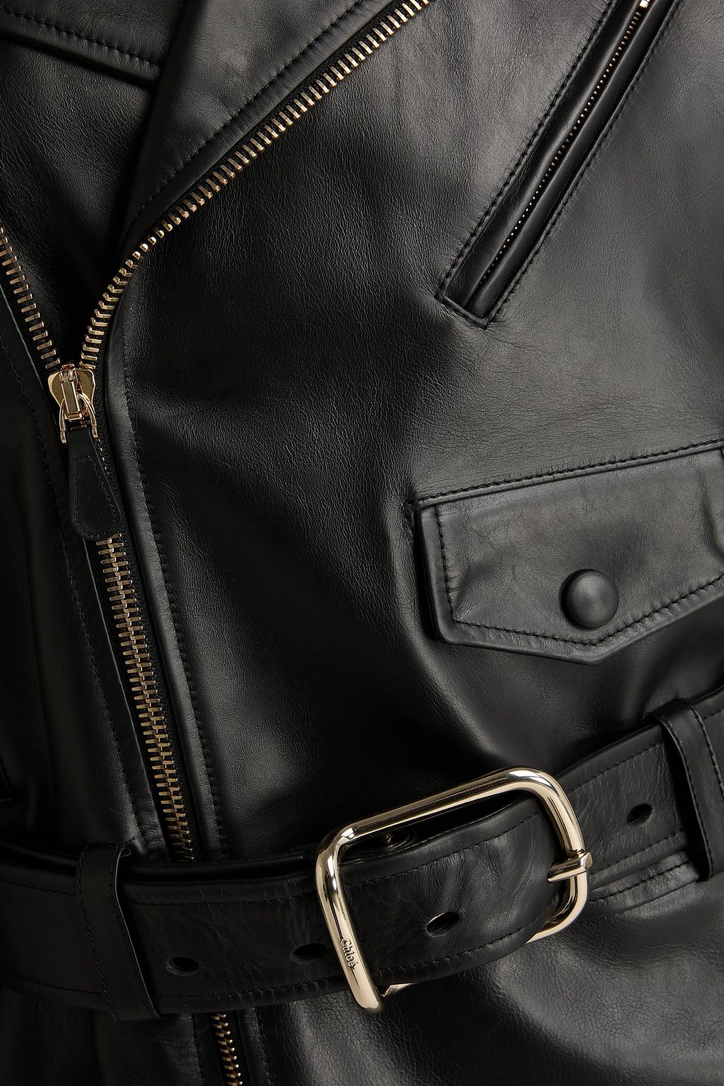 CHLOÉ Belted leather trench coat