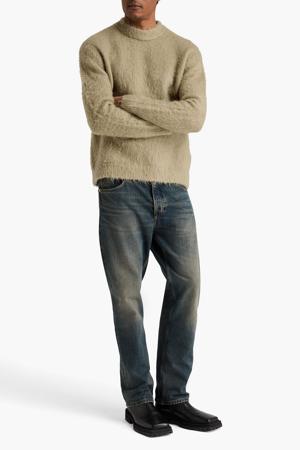  Acne Studios - Gebürsteter Strickpullover - Grün - L 