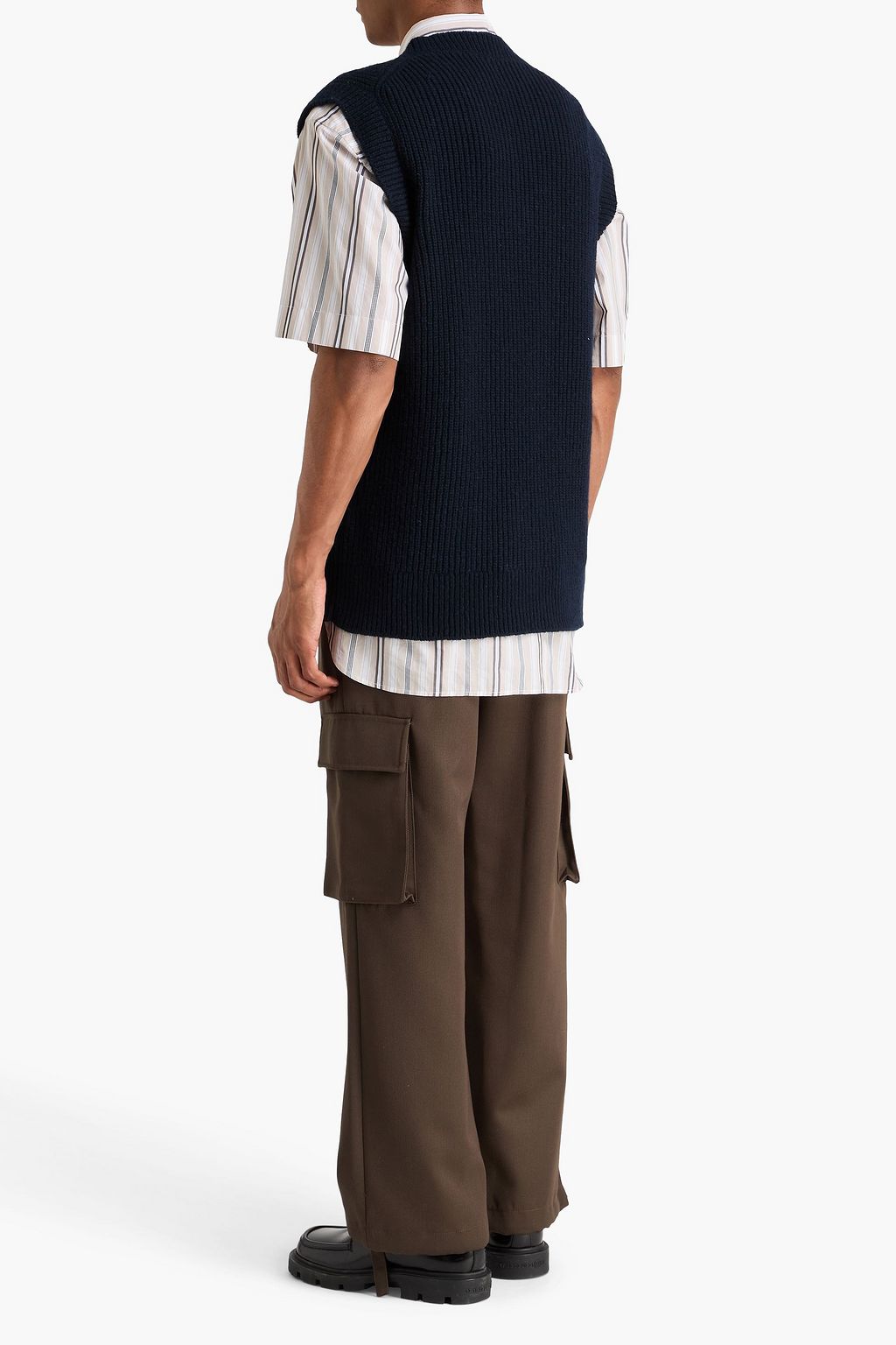 MAISON MARGIELA فيست من مزيج الصوف بتصميم مضلّع