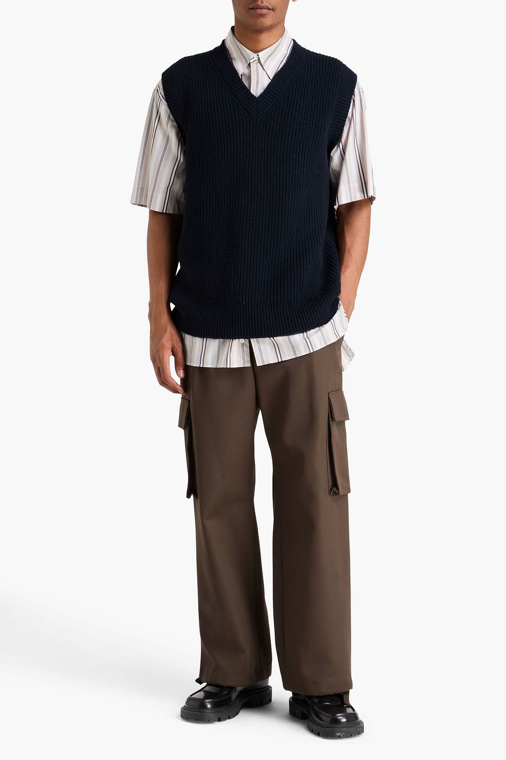 MAISON MARGIELA فيست من مزيج الصوف بتصميم مضلّع