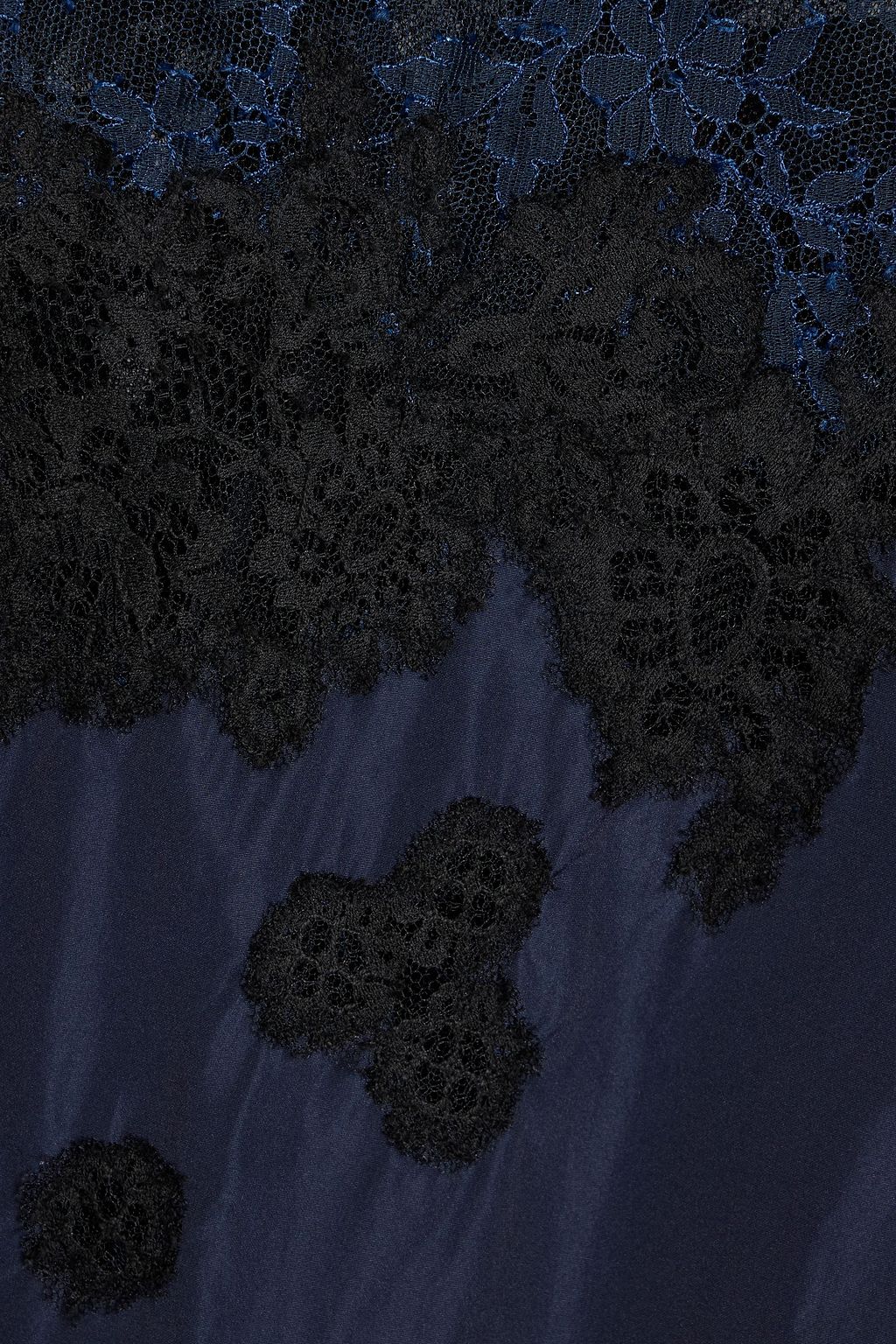 VALENTINO GARAVANI Two-tone lace-paneled shell hooded jacket