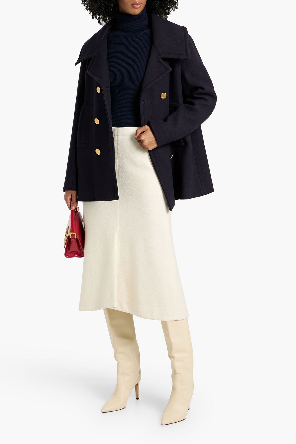 VALENTINO GARAVANI Double-breasted wool-blend twill coat