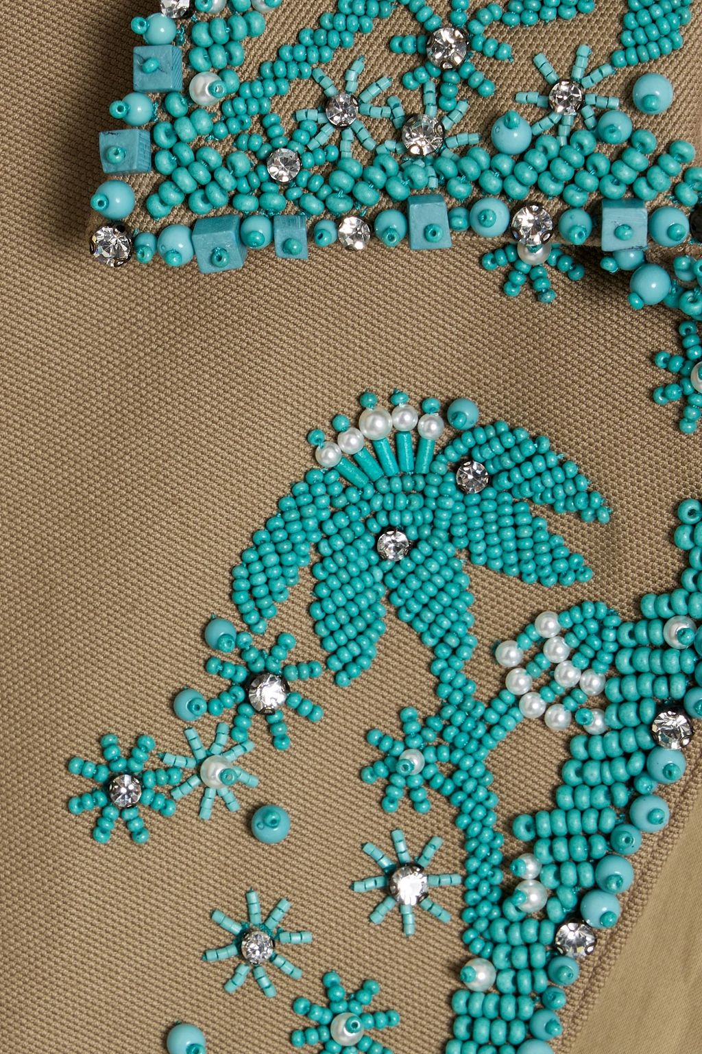 VALENTINO GARAVANI Embellished cotton-blend canvas jacket