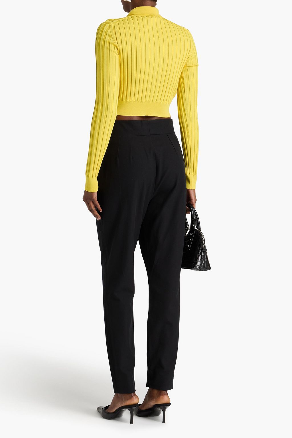 DOLCE&GABBANA Cotton-blend twill tapered pants