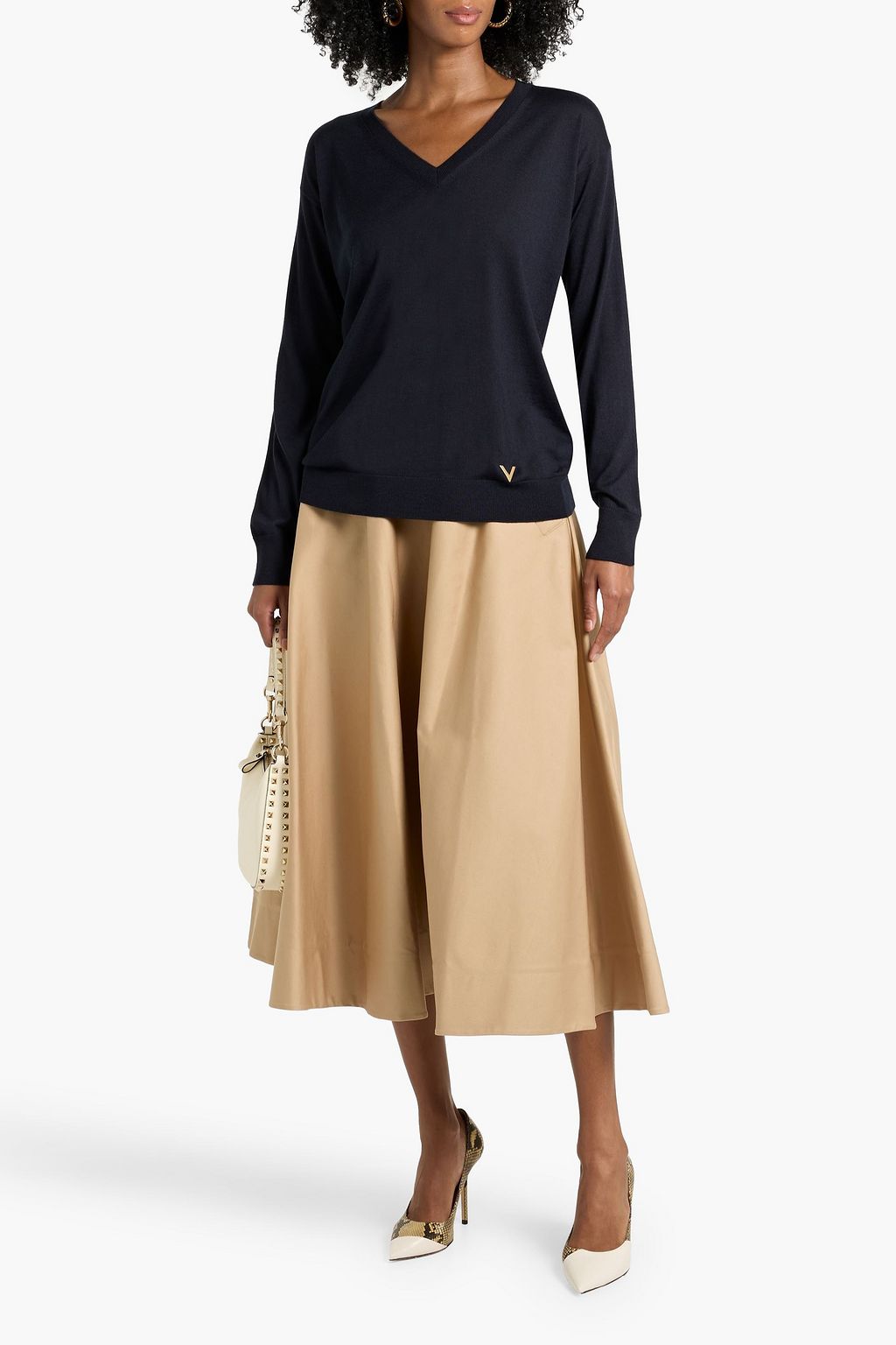 VALENTINO GARAVANI Cashmere and silk-blend sweater