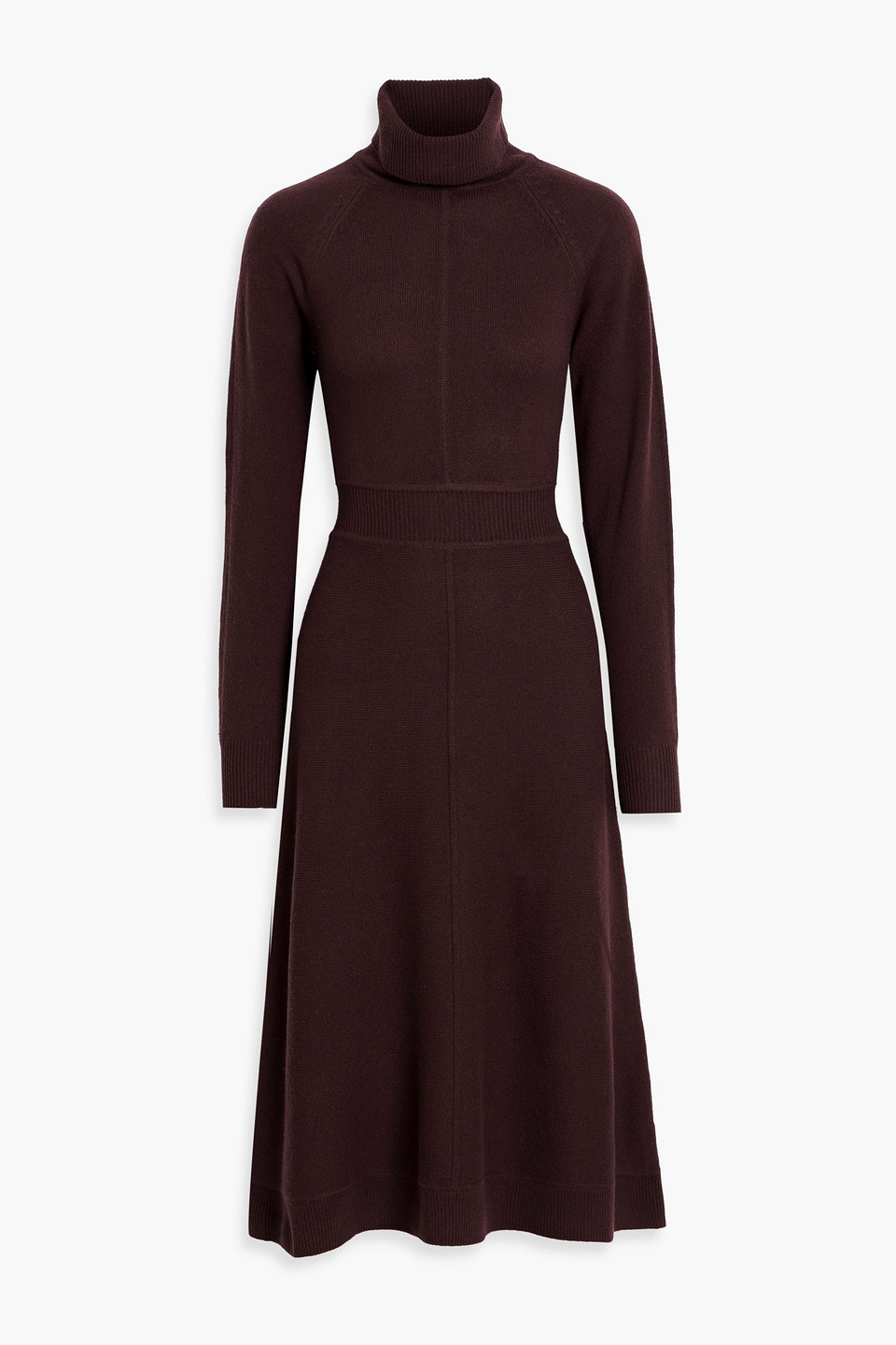 Derek Lam 10 Crosby Diana Wool Turtleneck Midi Dress In Burgundy