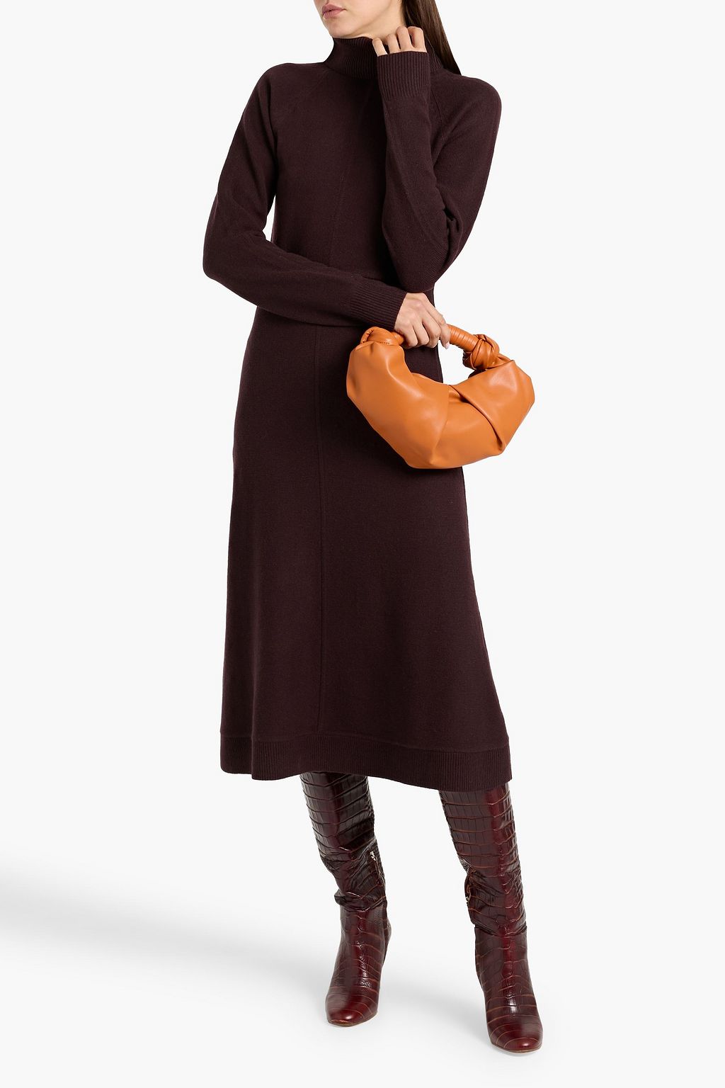 DEREK LAM 10 CROSBY Diana wool turtleneck midi dress