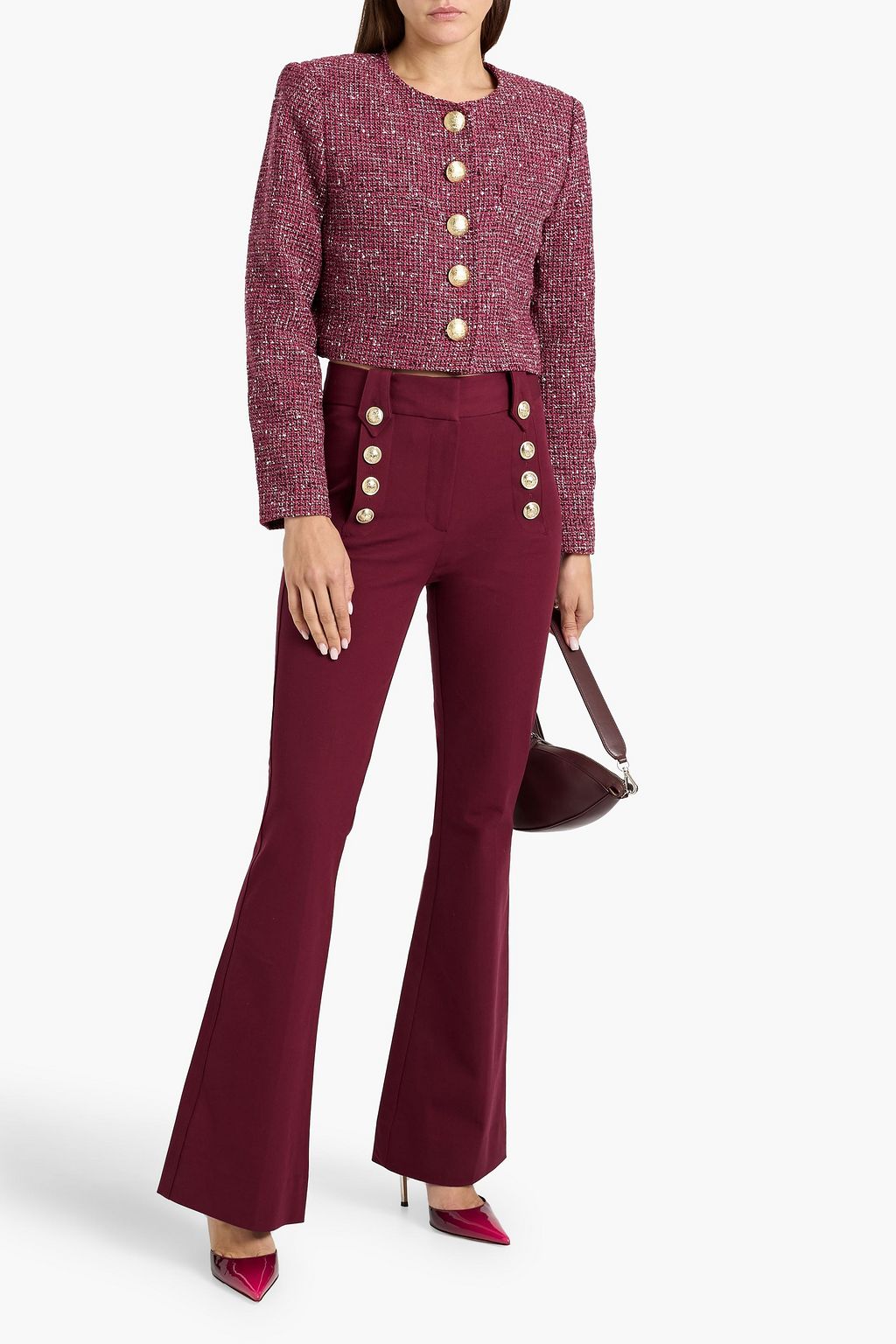 DEREK LAM 10 CROSBY Juliette cropped tweed jacket