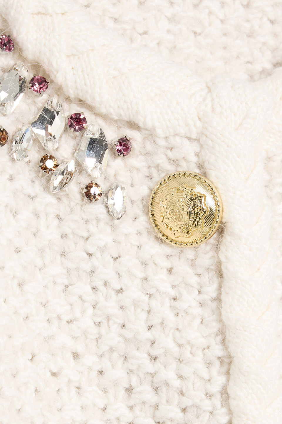 Derek Lam 10 Crosby Zaria Embellished Cotton-blend Jacket In White