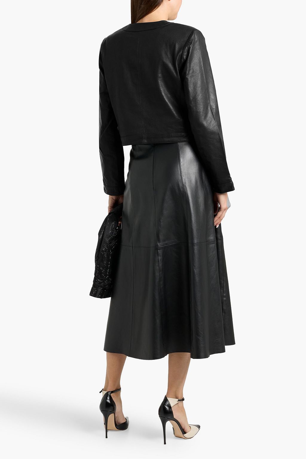 DEREK LAM 10 CROSBY Penny leather jacket