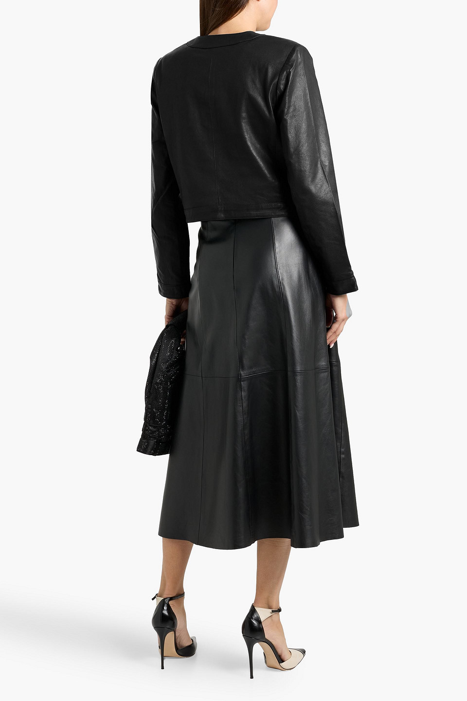 Derek Lam 10 Crosby Penny Leather Jacket In Black