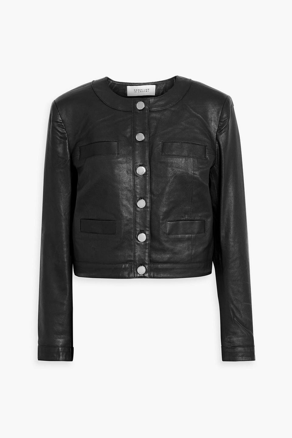 Derek Lam 10 Crosby Penny Leather Jacket In Black