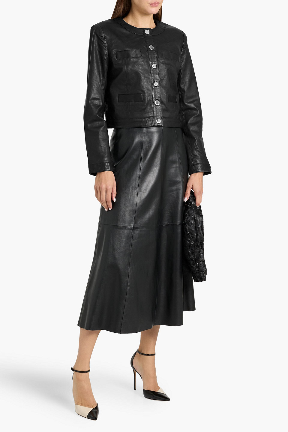 Derek Lam 10 Crosby Penny Leather Jacket In Black