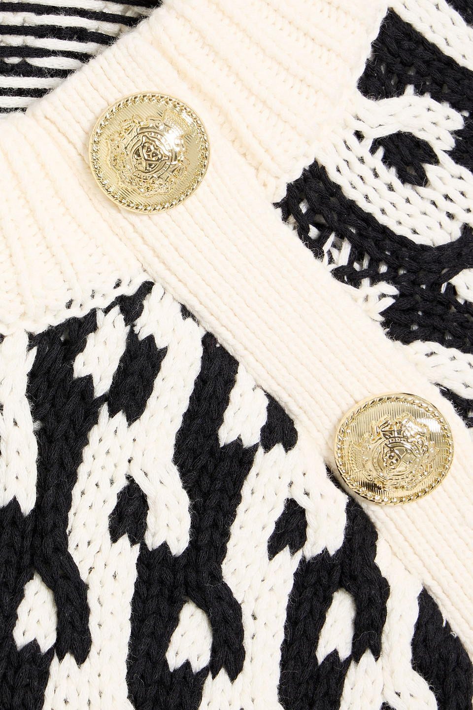 Derek Lam 10 Crosby Sawyer Jacquard-knit Cotton-blend Sweater In Black