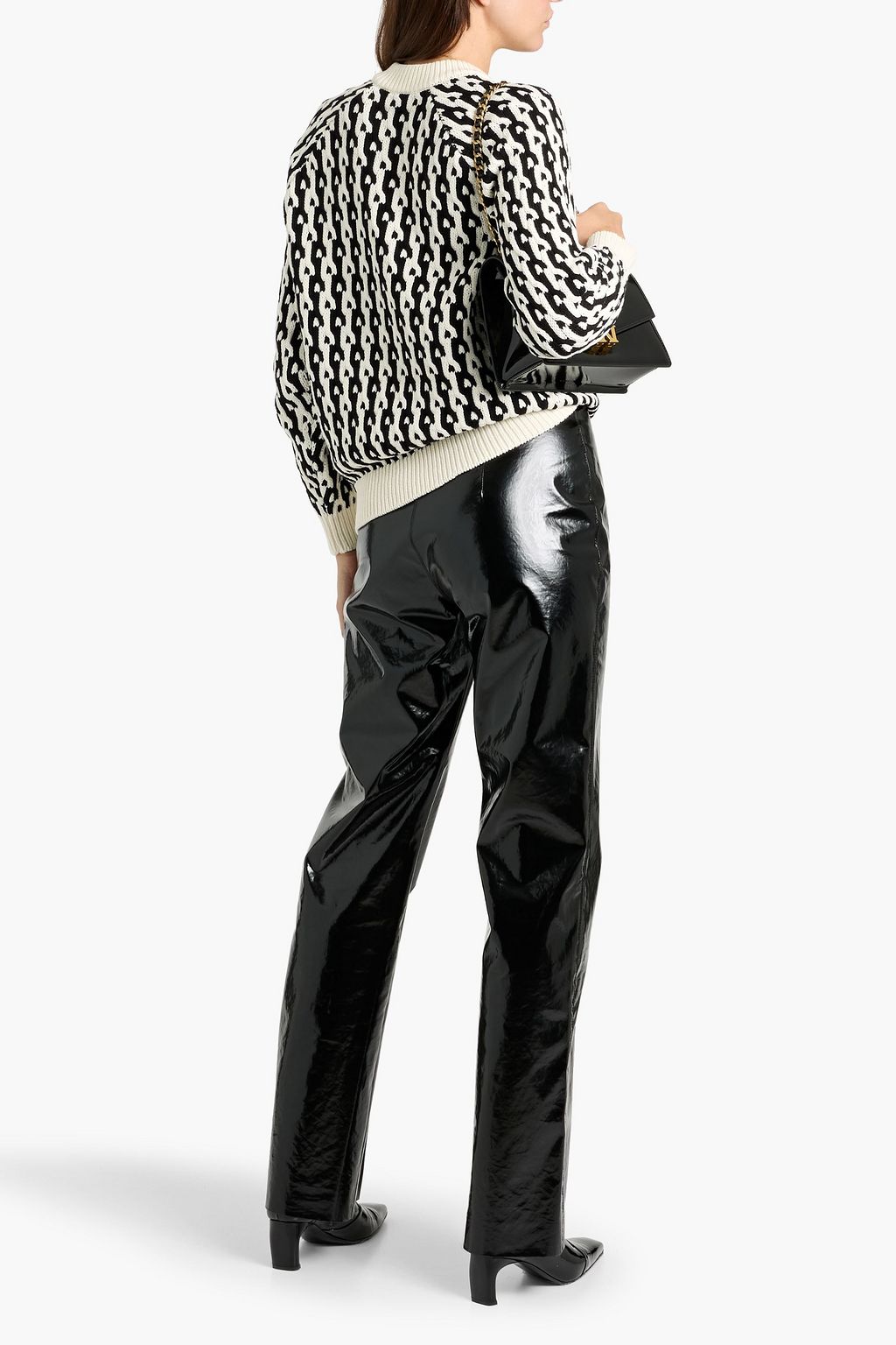 DEREK LAM 10 CROSBY Sawyer jacquard-knit cotton-blend sweater