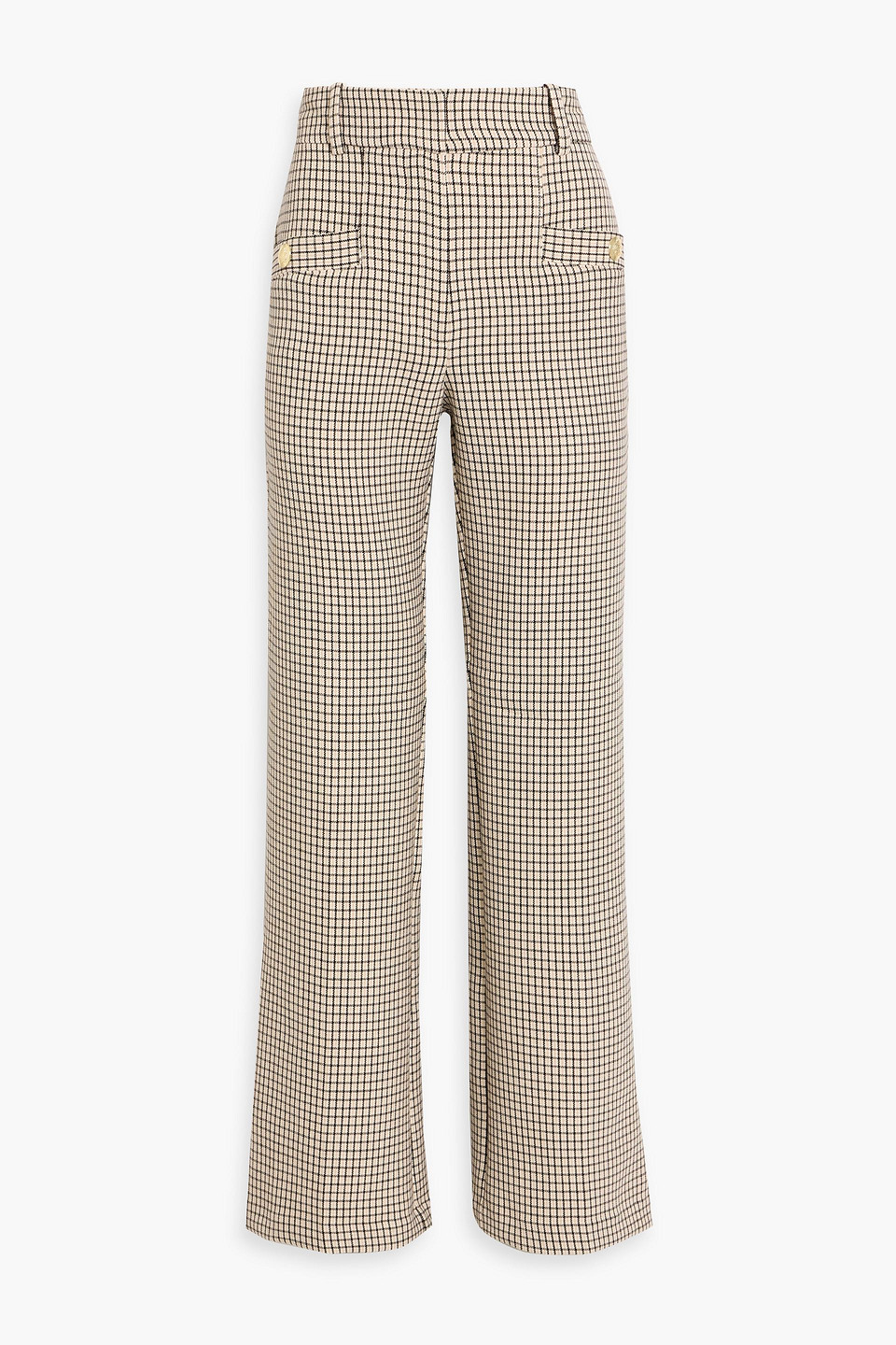 Derek Lam 10 Crosby Gille Checked Tweed Flared Pants In Pattern