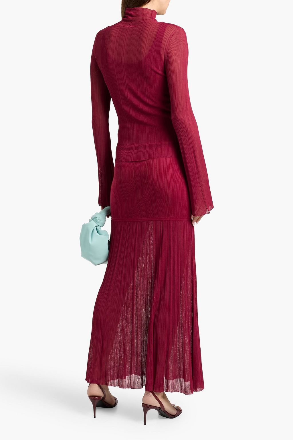 DEREK LAM 10 CROSBY Romina ribbed-knit maxi skirt