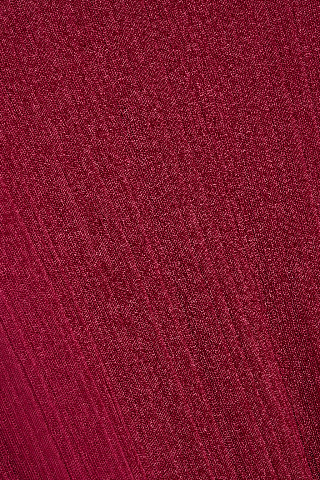 DEREK LAM 10 CROSBY Isolde layered ribbed-knit turtleneck top