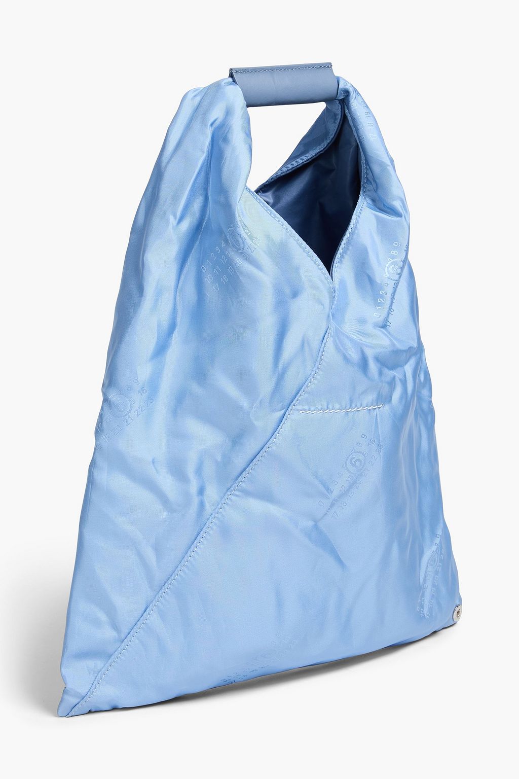 MM6 MAISON MARGIELA حقيبة توت من قماش عازل مع حواف من الجلد