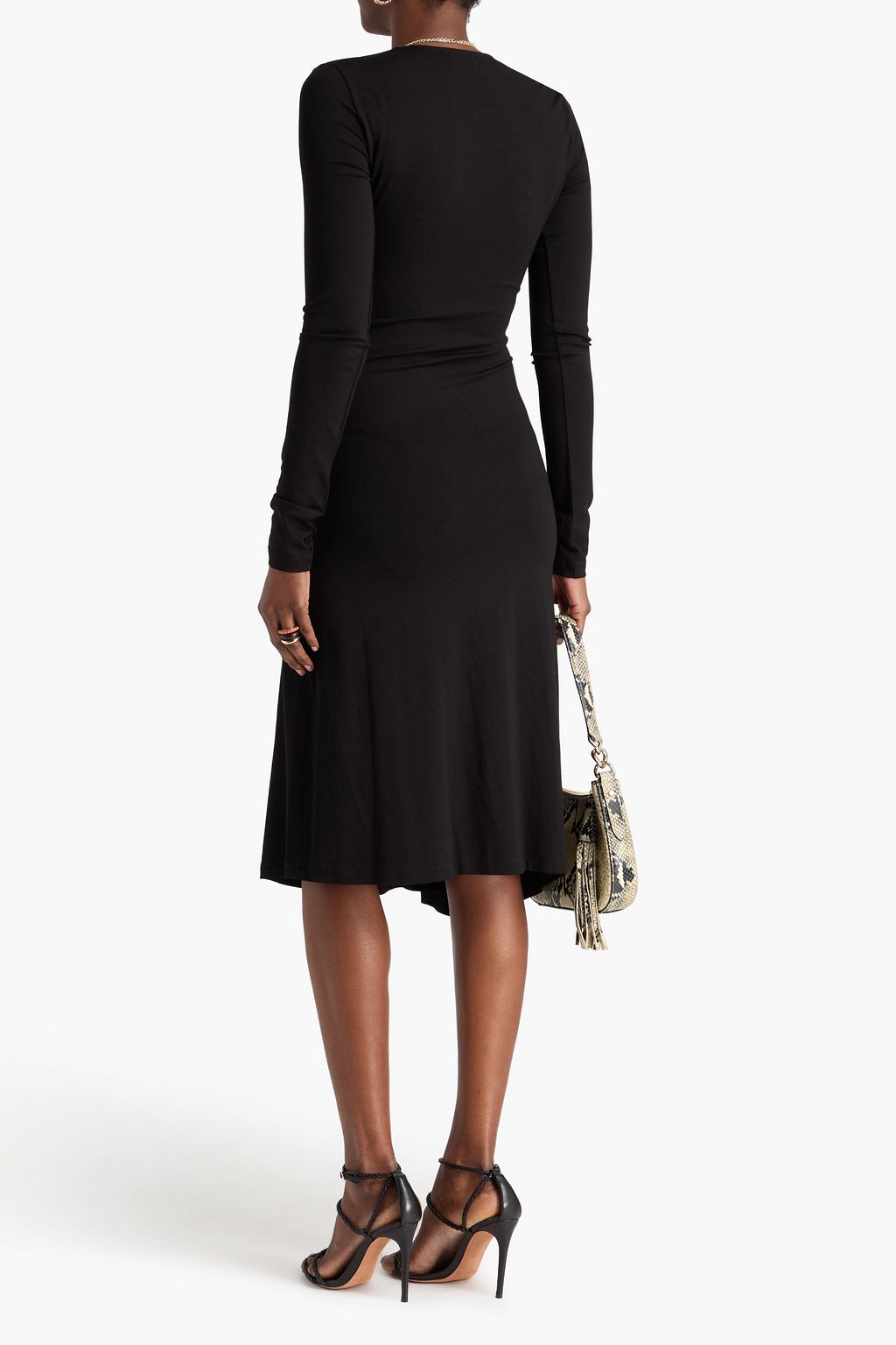 MARANT ÉTOILE فستان "لانيا" متوسط الطول من الجيرسي المطاط بقصّة غير متماثلة