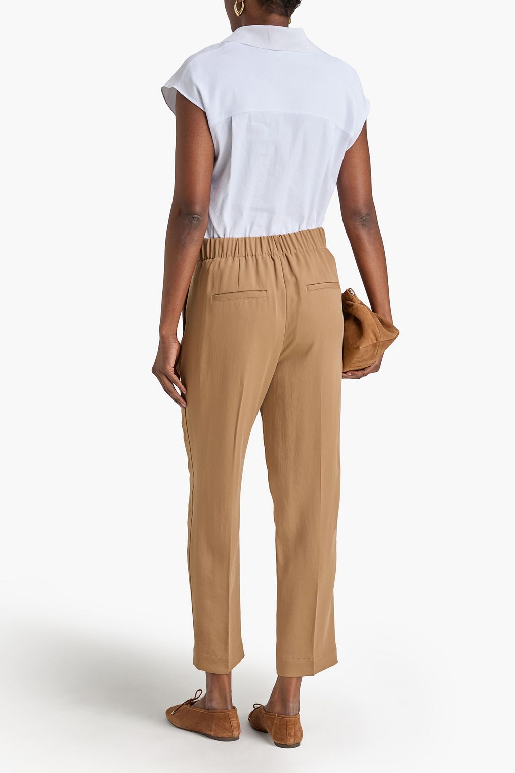 VINCE. بنطال قصير بقصة تضيق تدريجياً من الجيرسي