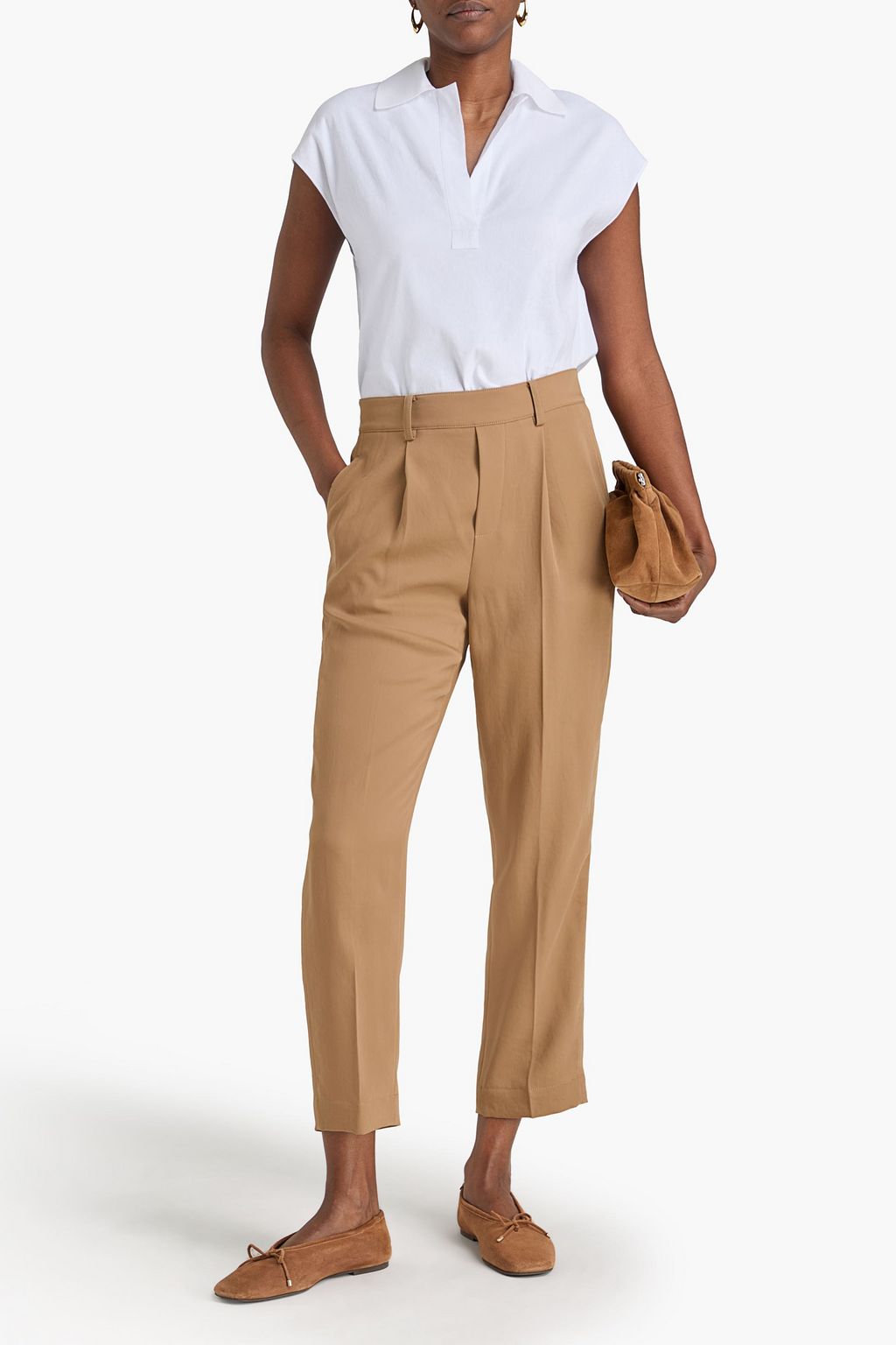 VINCE. بنطال قصير بقصة تضيق تدريجياً من الجيرسي