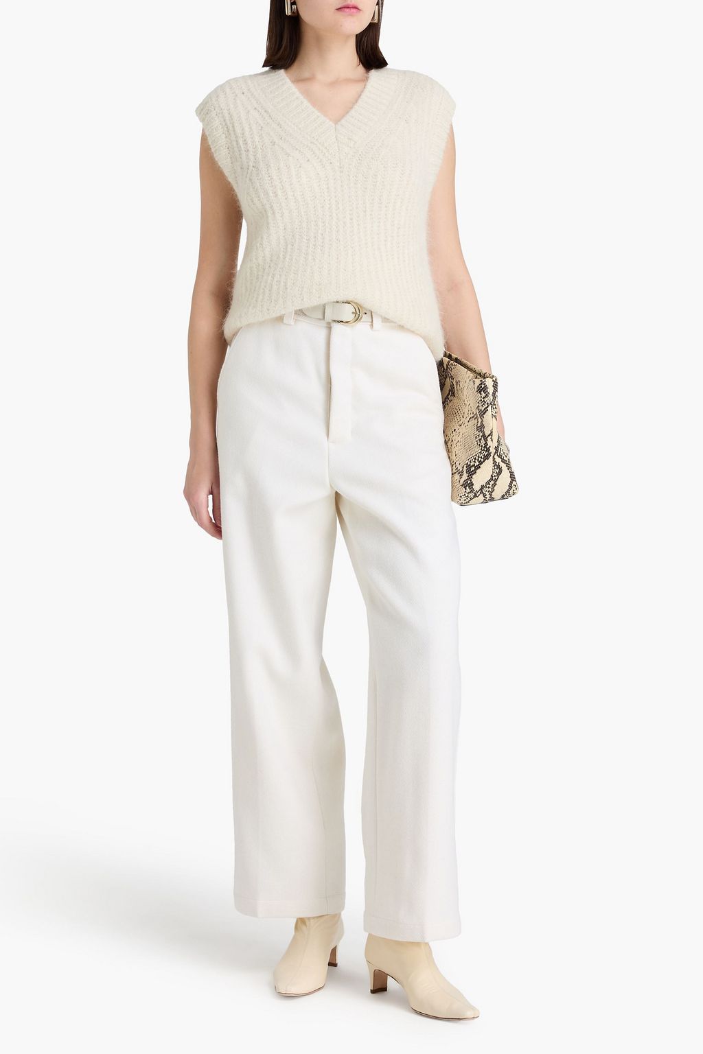 AMI ALEXANDRE MATTIUSSI Brushed alpaca-blend vest