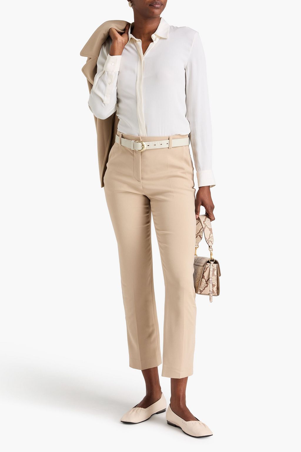 JOSEPH Crepe slim-leg pants