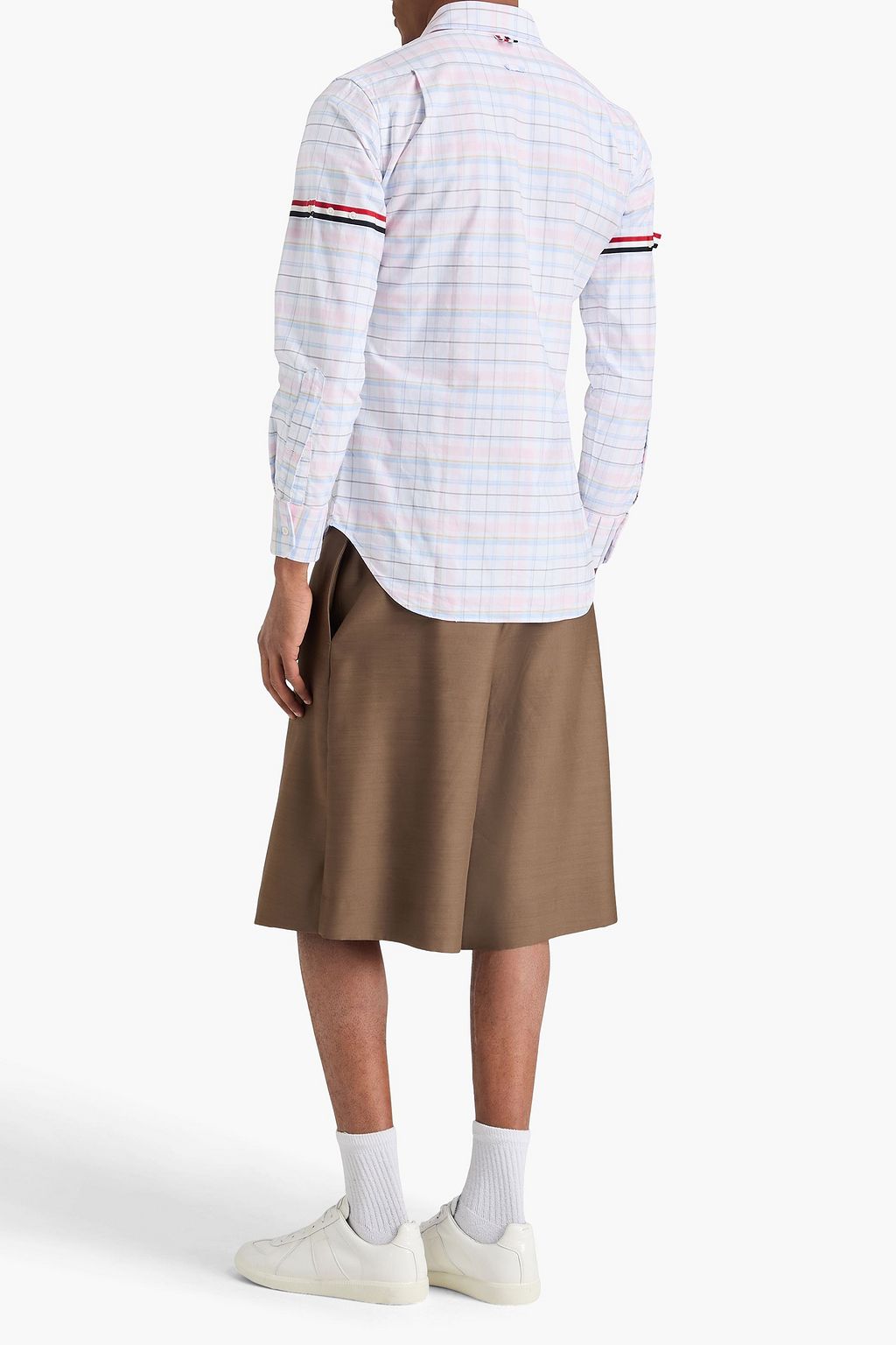 THOM BROWNE Checked cotton Oxford shirt