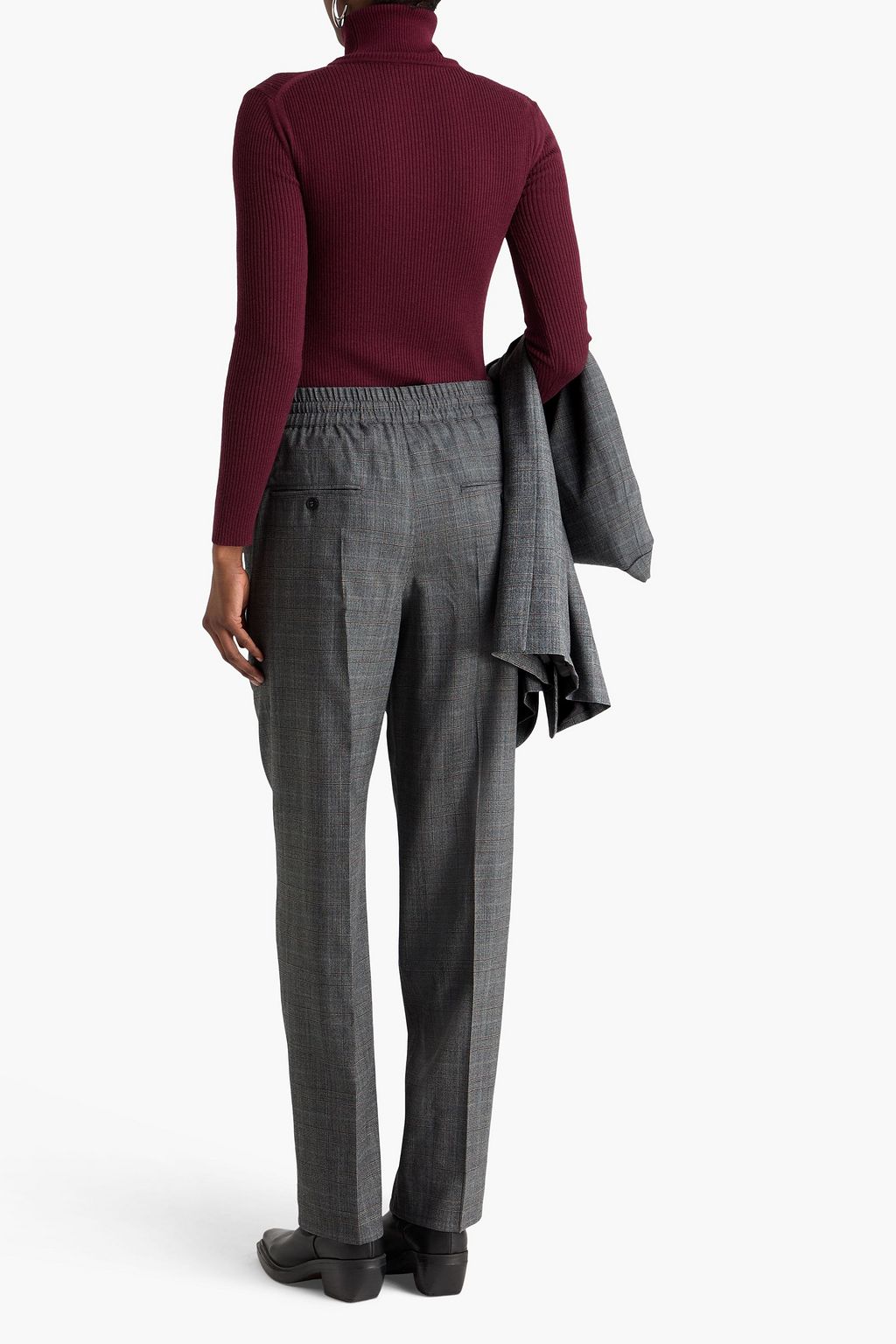 MARANT ÉTOILE بنطال "بريسكا" من مزيج الصوف بأرجل مستقيمة بنقشة مربّعات برنس أوف ويلز