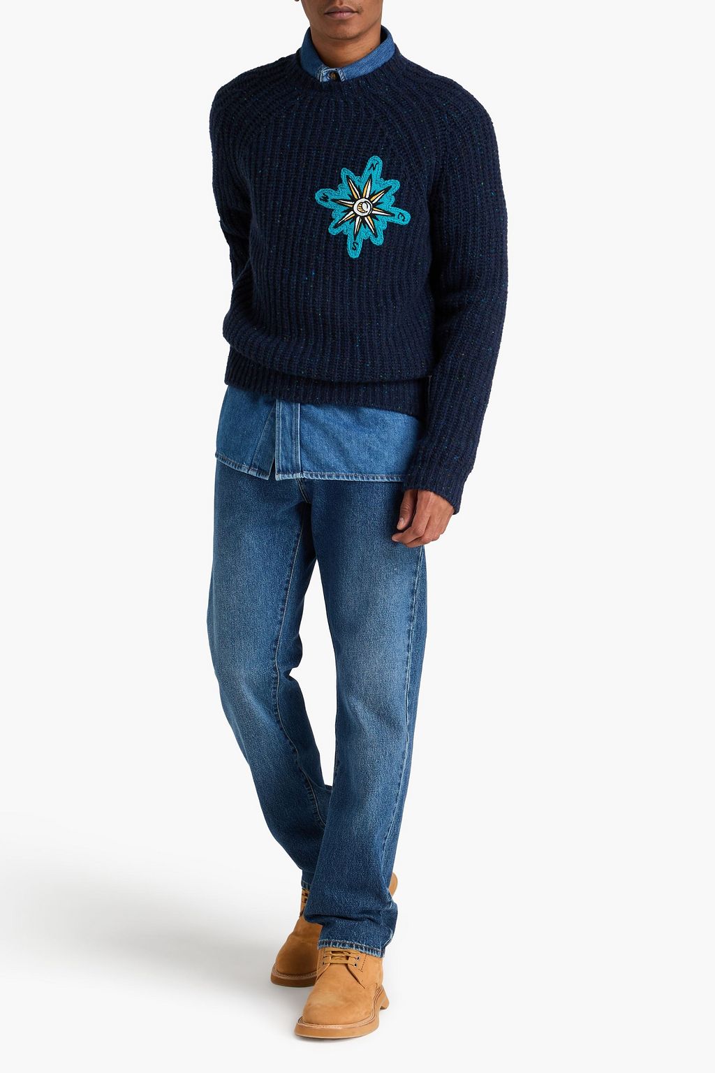 ALANUI Embroidered Donegal wool-blend sweater