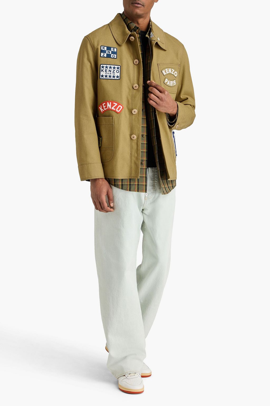 KENZO Appliquéd gabardine jacket