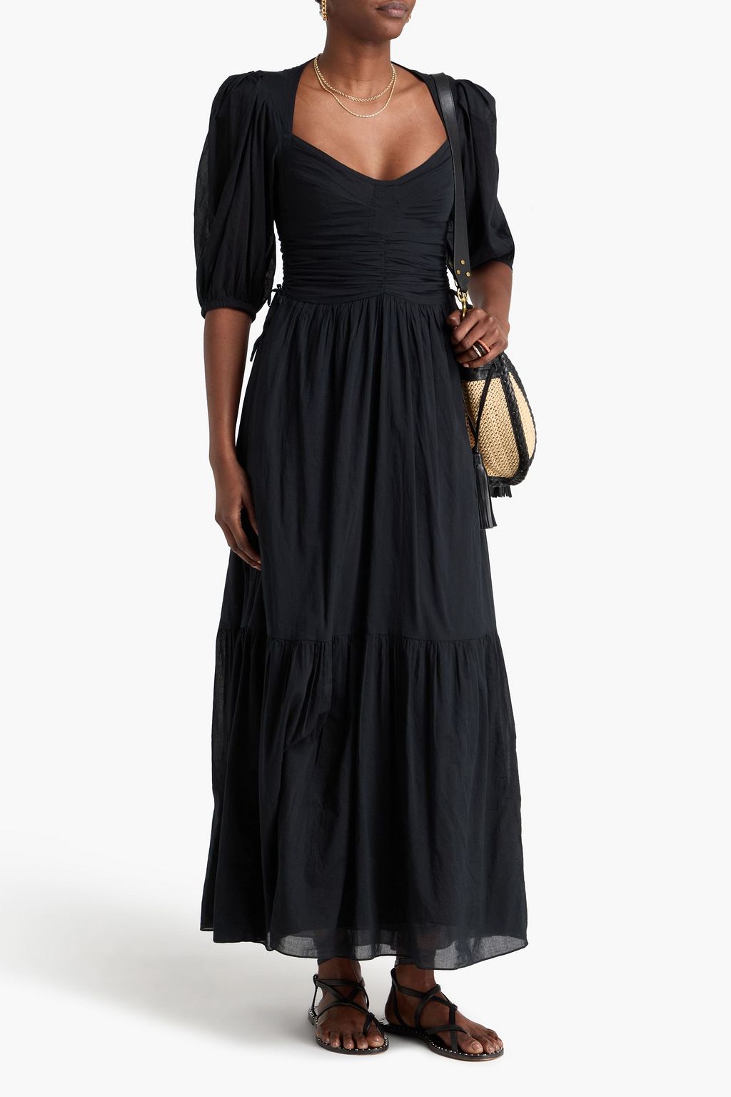 MARANT ÉTOILE فستان طويل "ليونيزا" من قطن فوال