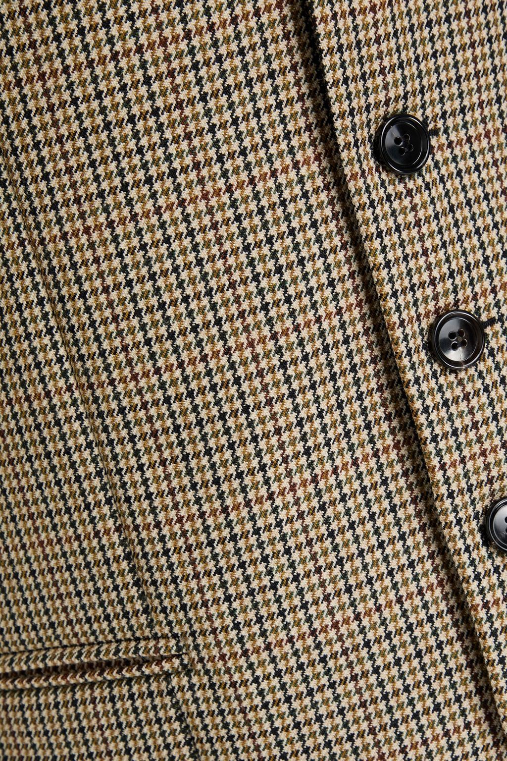 AMI ALEXANDRE MATTIUSSI Weste aus Woll-Tweed mit Hahnentrittmuster