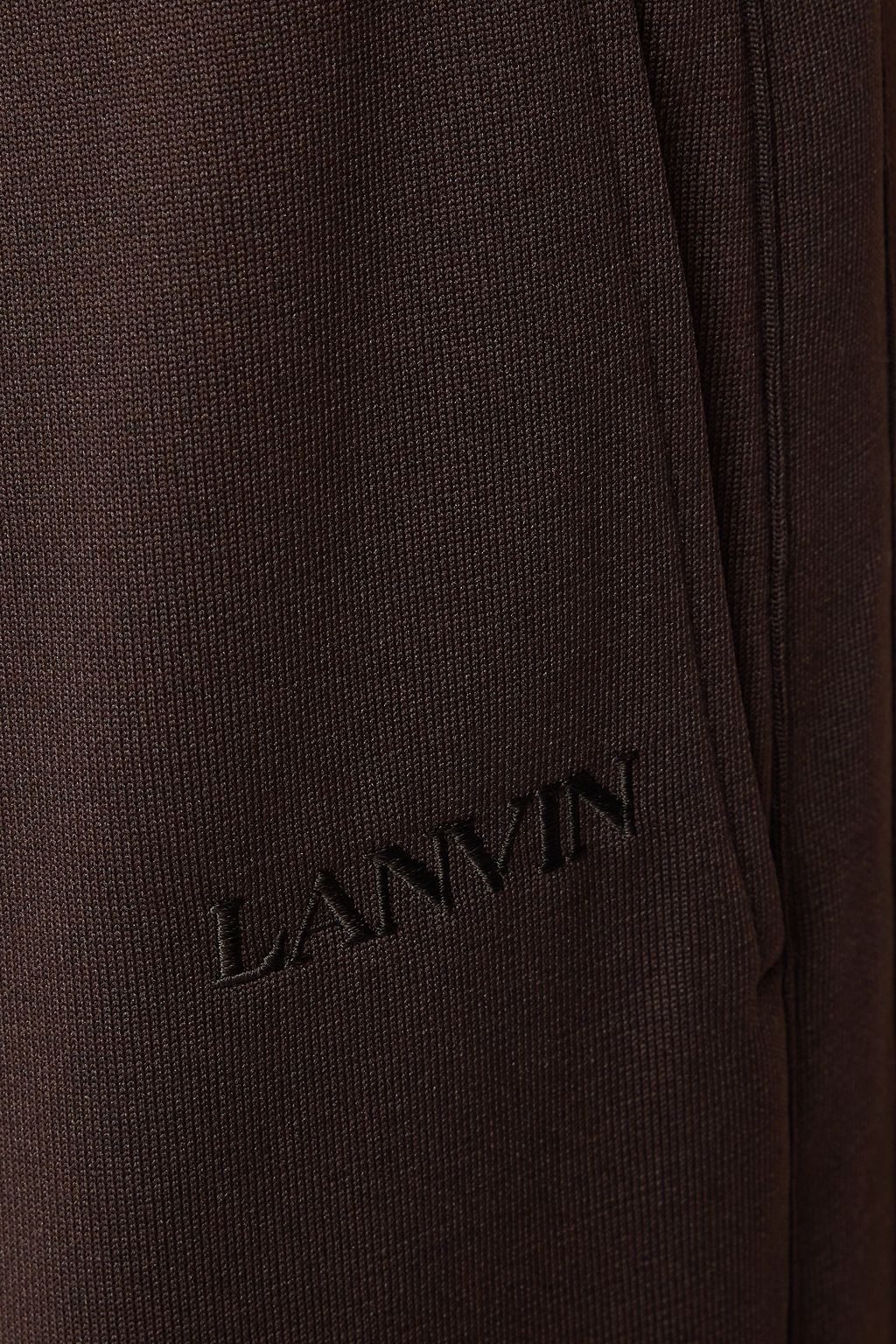 LANVIN Shell-trimmed jersey sweatpants