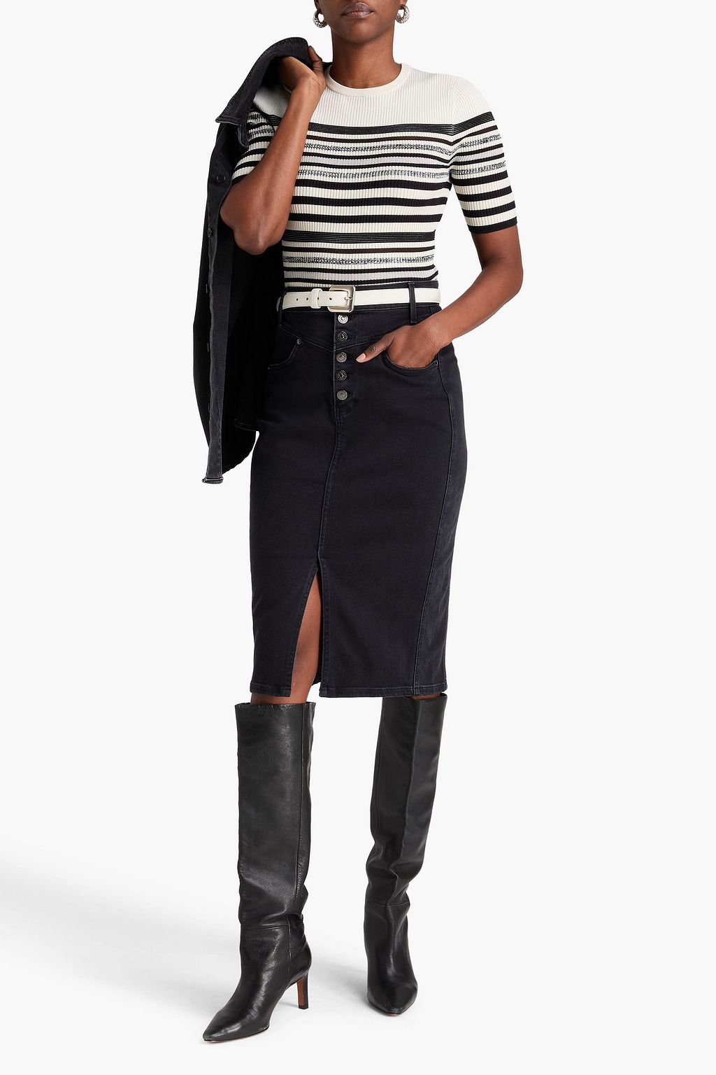 VERONICA BEARD Herron denim skirt