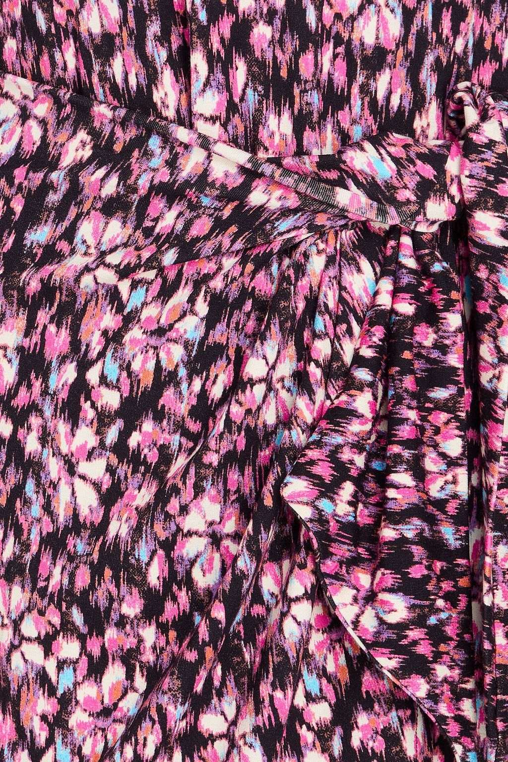 MARANT ÉTOILE Wrap-effect printed stretch-jersey midi dress