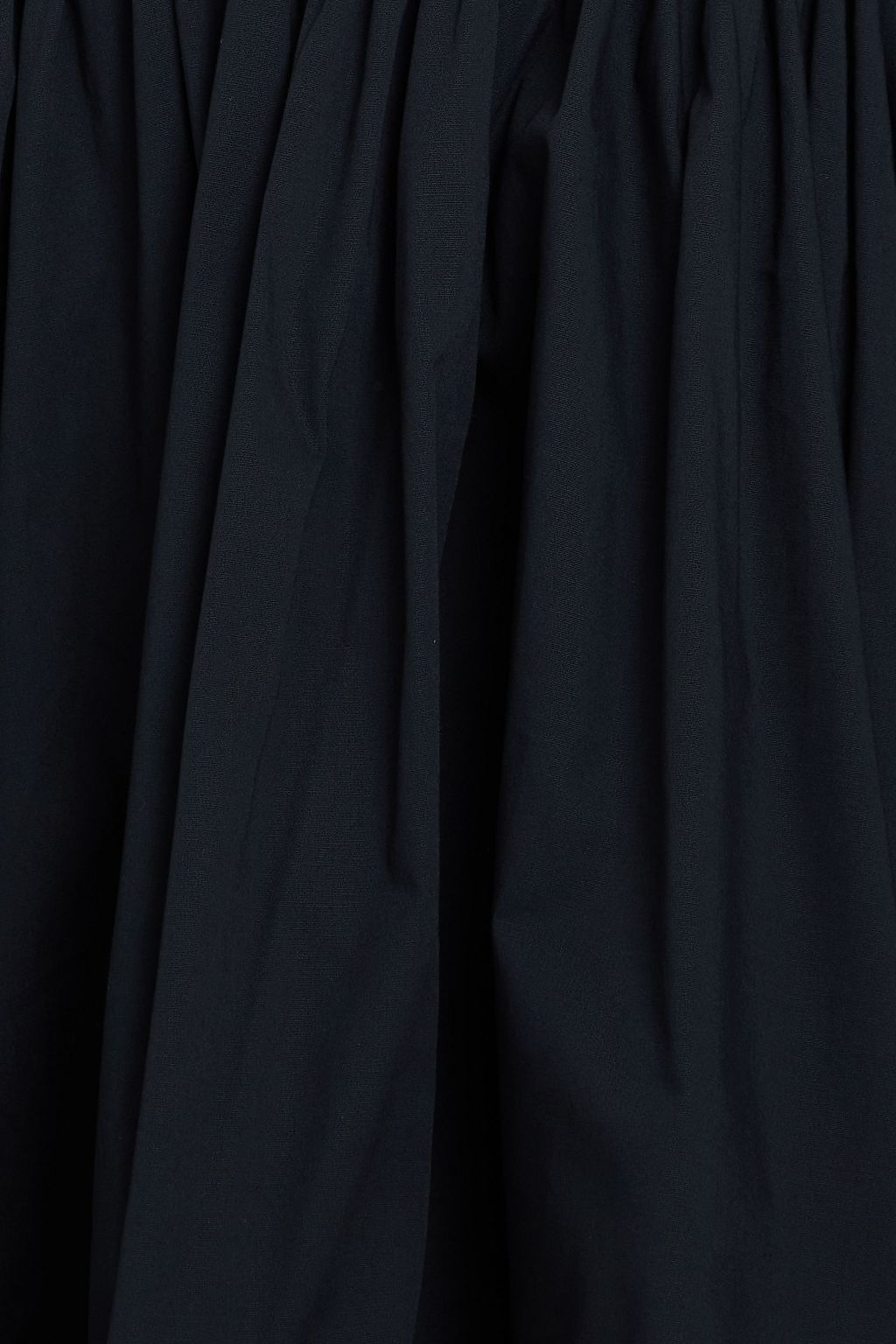 STAUD Cassidy shirred cotton-blend poplin mini dress