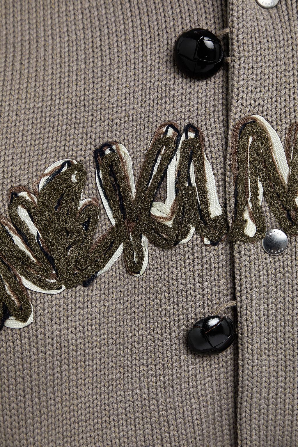 SACAI Embroidered cotton-blend bomber jacket