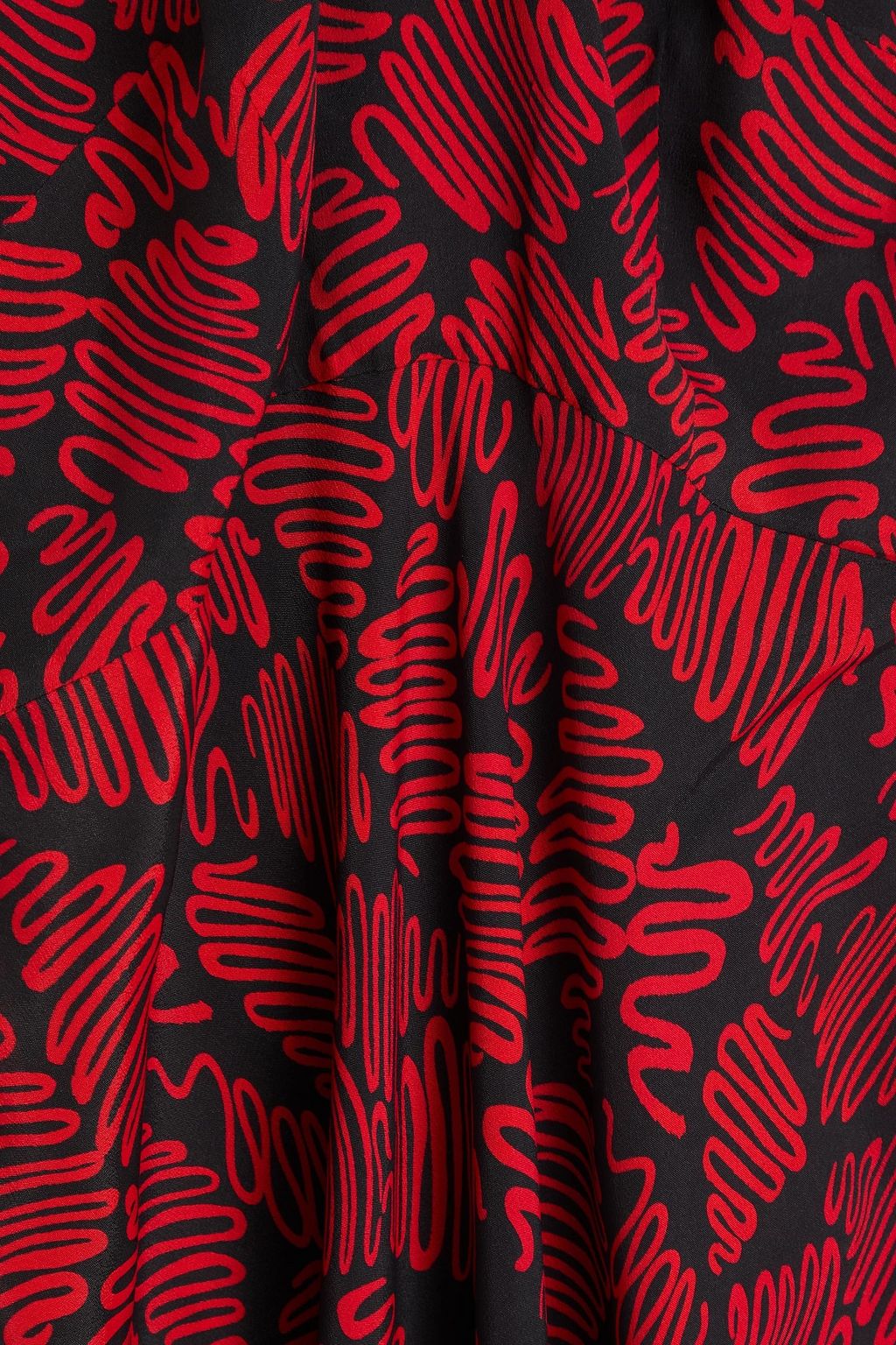 RIXO Open-back printed crepe de chine midi dress