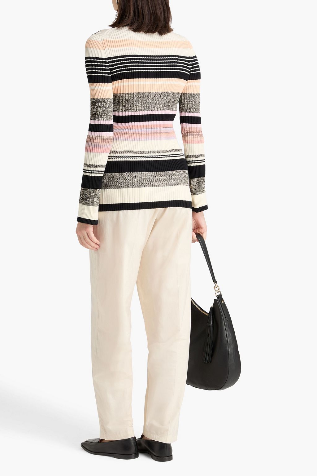 JOSEPH Gestreifter Pullover aus Rippstrick