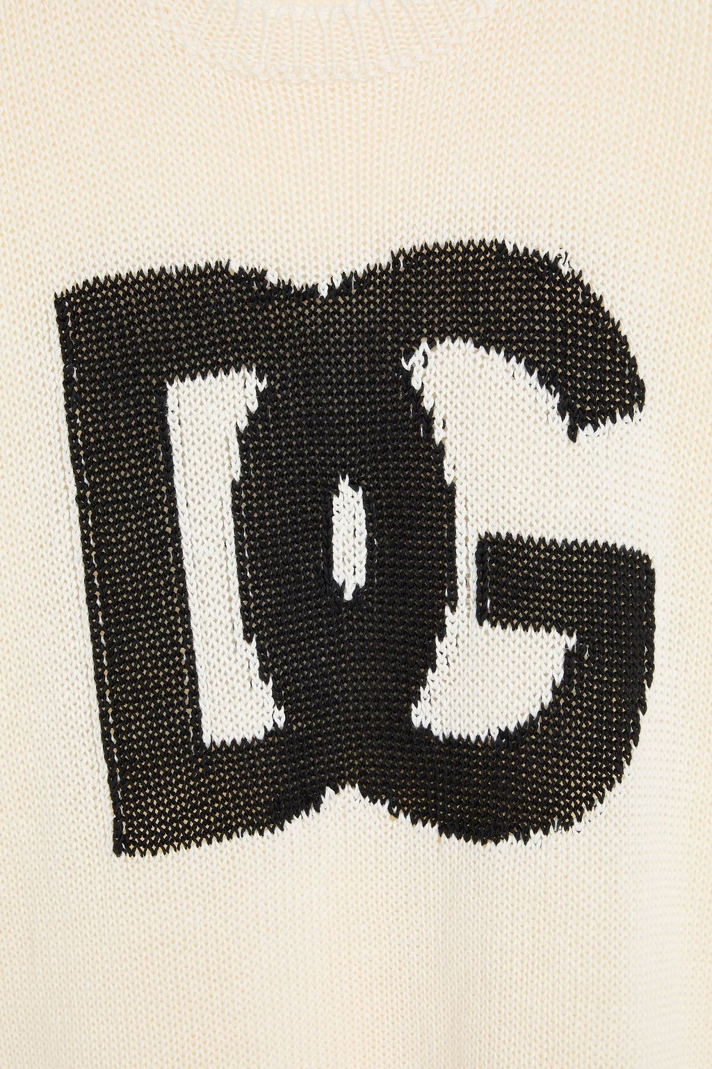DOLCE&GABBANA Intarsia linen sweater