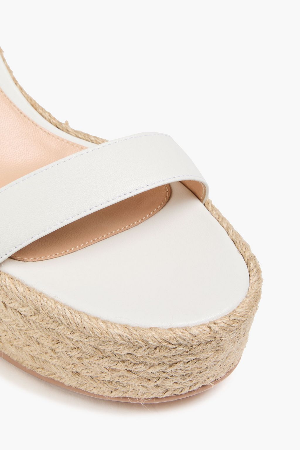 GIANVITO ROSSI صندل بكعب ويدج من الجلد