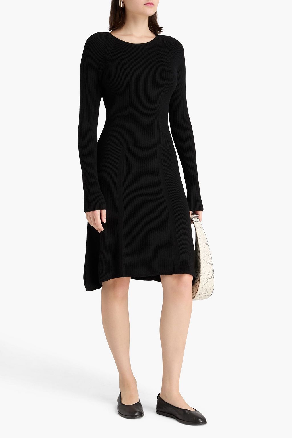 JOSEPH Ribbed merino wool-blend dress