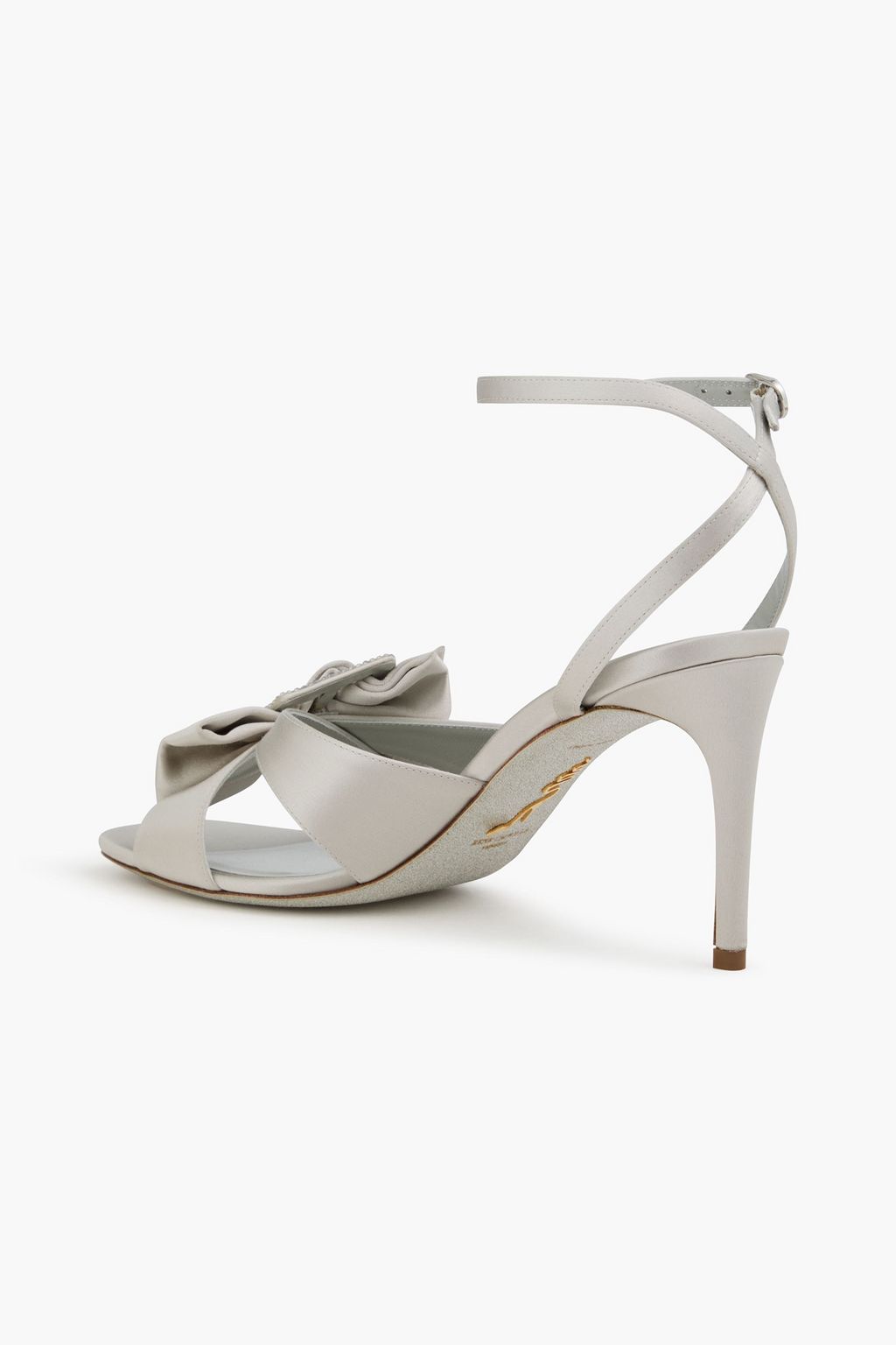 RENE' CAOVILLA صندل ساتان بتصميم مزركش