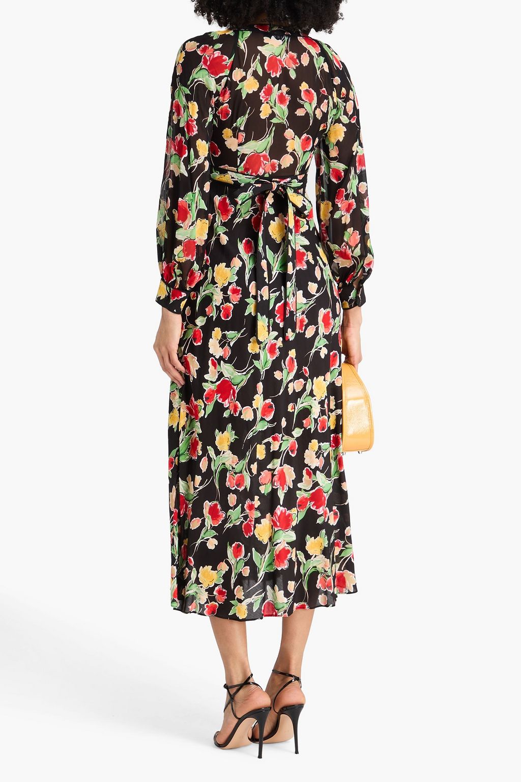 RIXO Ayla floral-print crepe de chine midi dress