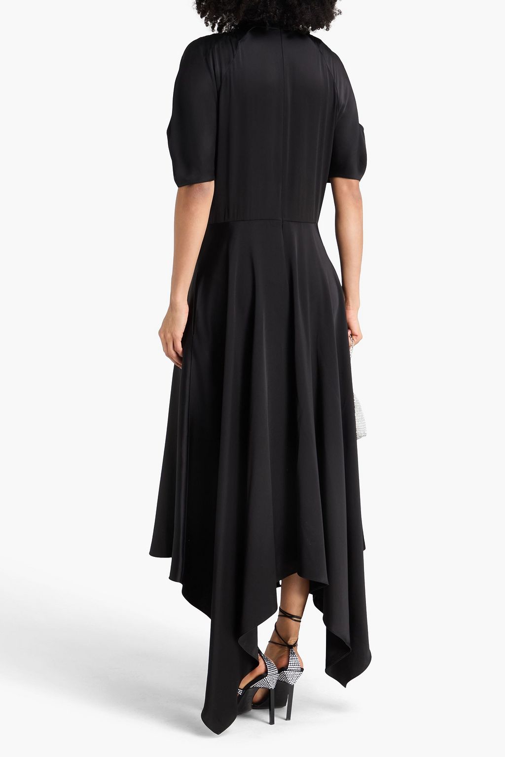 STELLA MCCARTNEY فستان طويل من الساتان بقصّة ملفوفة