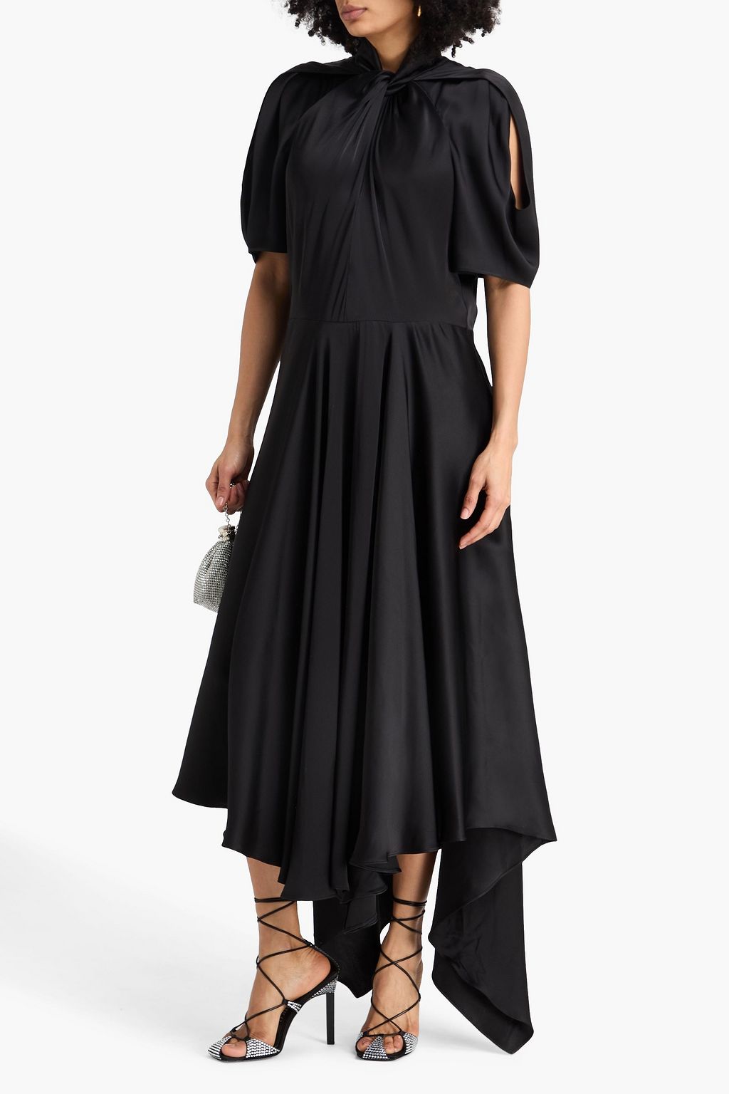 STELLA MCCARTNEY فستان طويل من الساتان بقصّة ملفوفة