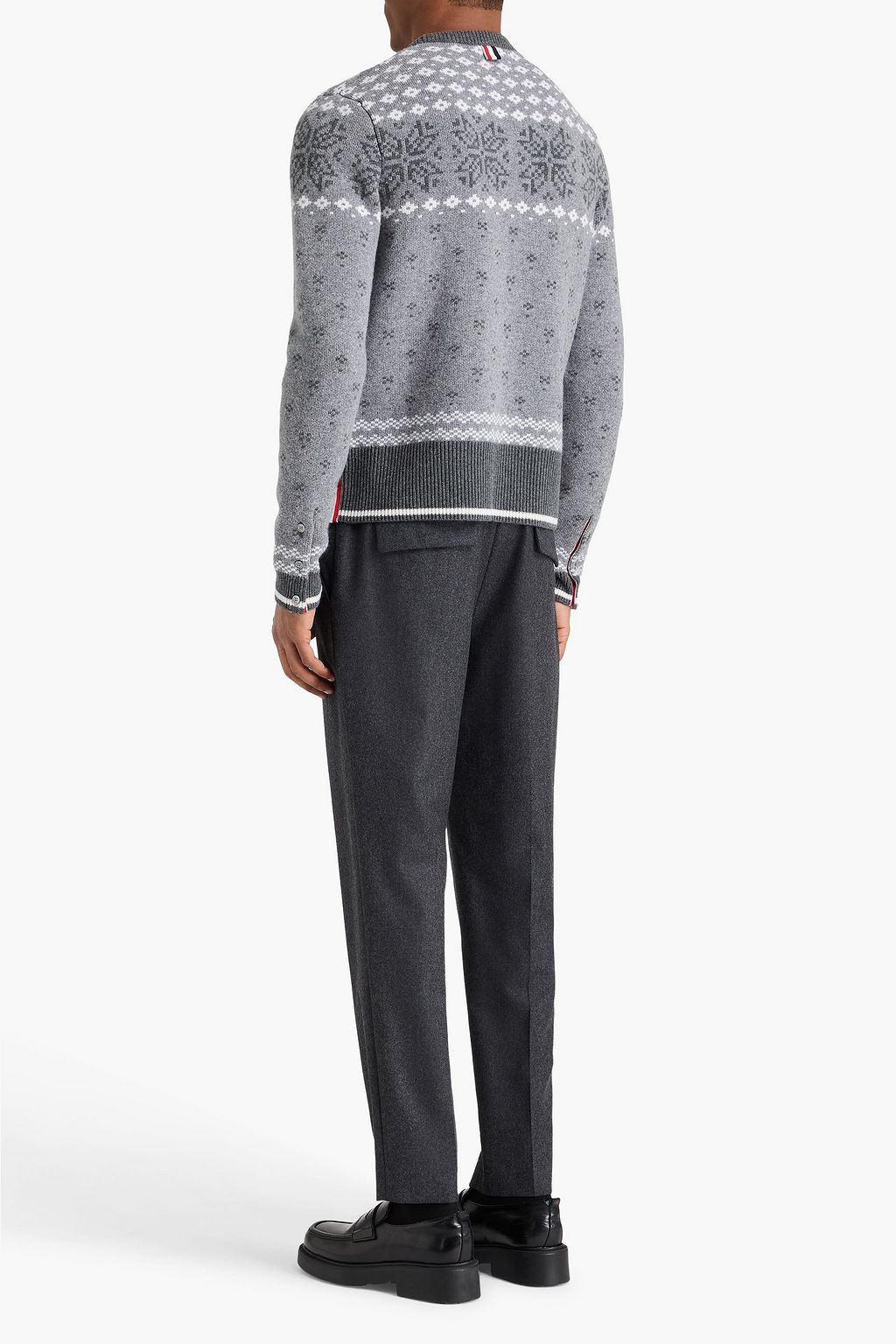 THOM BROWNE Jacquard-knit wool sweater